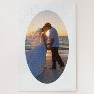 Create Your Own Oval Shape Wedding 20x30 Jigsaw Puzzle