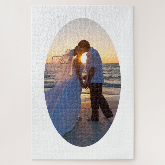 Create Your Own Oval Shape Wedding 20x30 Jigsaw Puzzle (Vertical)