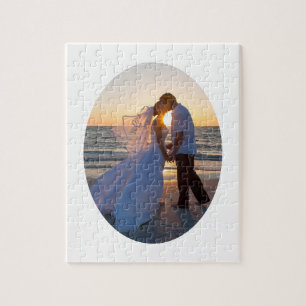 Create Your Own Oval Shape Wedding 8x10 Jigsaw Puzzle