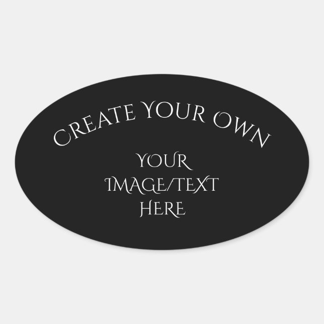 Create Your Own Oval Sticker (Front)