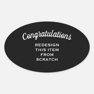 Create Your Own Oval Sticker