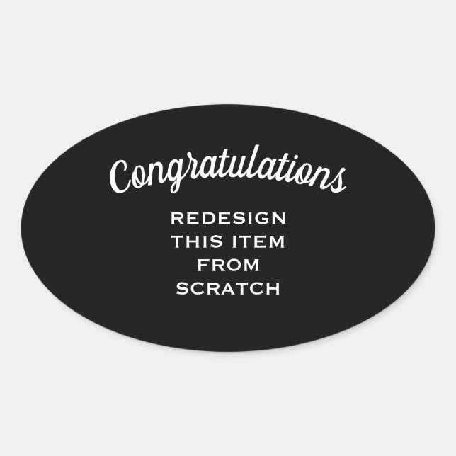 Create Your Own Oval Sticker (Front)