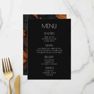 Create Your Own - Painted Autumn Leaves Menu