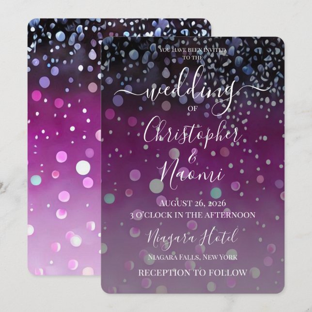 Create Your Own Painted Glitter Invitation (Front/Back)
