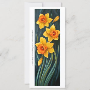 Create Your Own Painted Narcissus Bookmark Card