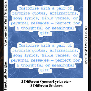 Create Your Own Pair of Custom Quote Verse Blue XS
