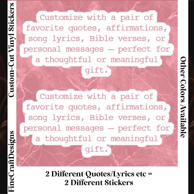 Create Your Own Pair of Custom Quote Verse Pink XS (Creator Uploaded)