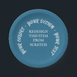 Create Your Own Paper Plate<br><div class="desc">Create your own custom party,  prom,  wedding and event supplies and favours,  personalised gifts for any occasion,  promotional products and more. Visit Retroville Florist on Zazzle to view our entire collection.</div>