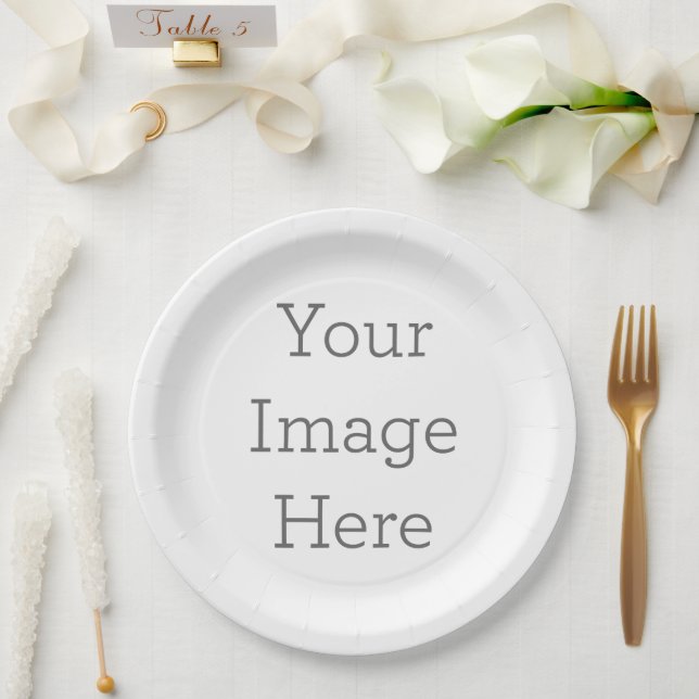 Paper Plates, 22.86 cm Round Paper Plate (Wedding)
