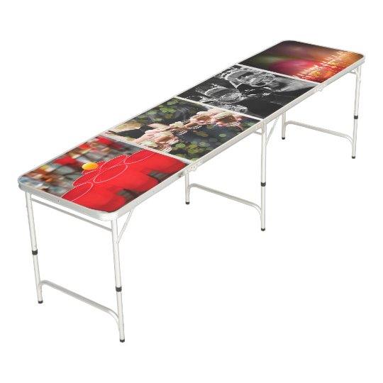 Create Your Own Party Photo Collage Beer Pong Table Zazzle Com Au
