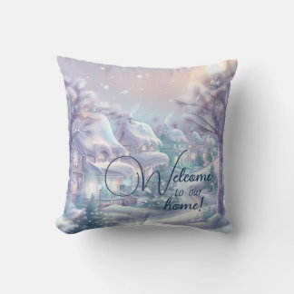 Create Your Own Pastel Christmas Village Cushion