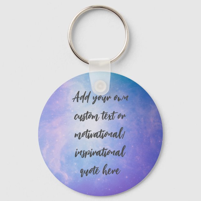 Create Your Own Pastel Motivational Quote Key Ring (Front)