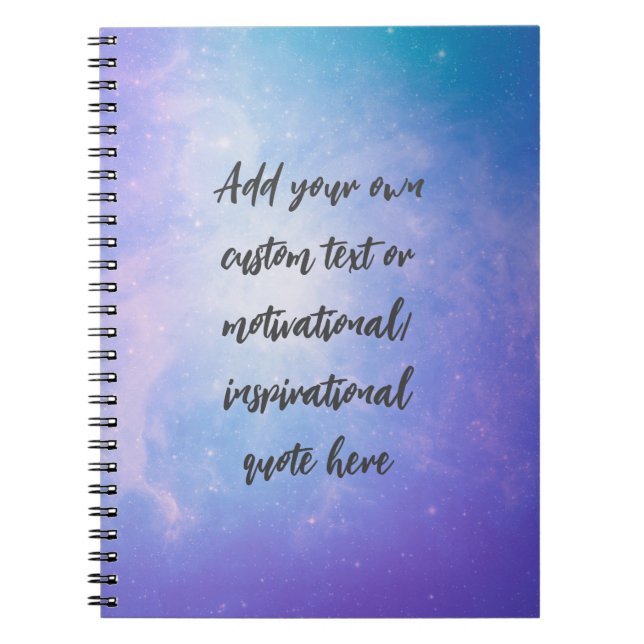 Create Your Own Pastel Motivational Quote Notebook (Front)