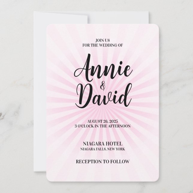 Create Your Own Pastel Retro Starburst Invitation (Front)