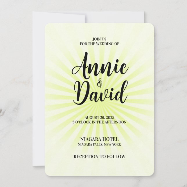Create Your Own Pastel Retro Starburst Invitation (Front)