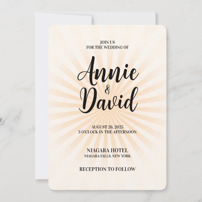 Create Your Own Pastel Retro Starburst Invitation (Front)