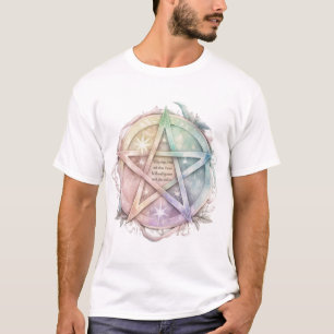 Create Your Own Pastel Starry Rainbow Pentacle T-Shirt