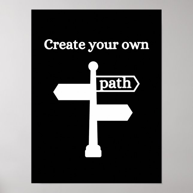 Create your own path - Motivational Poster (Front)