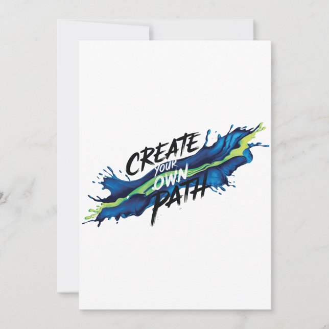 Create Your Own Path Vibrant Inspirational Design Invitation (Front)