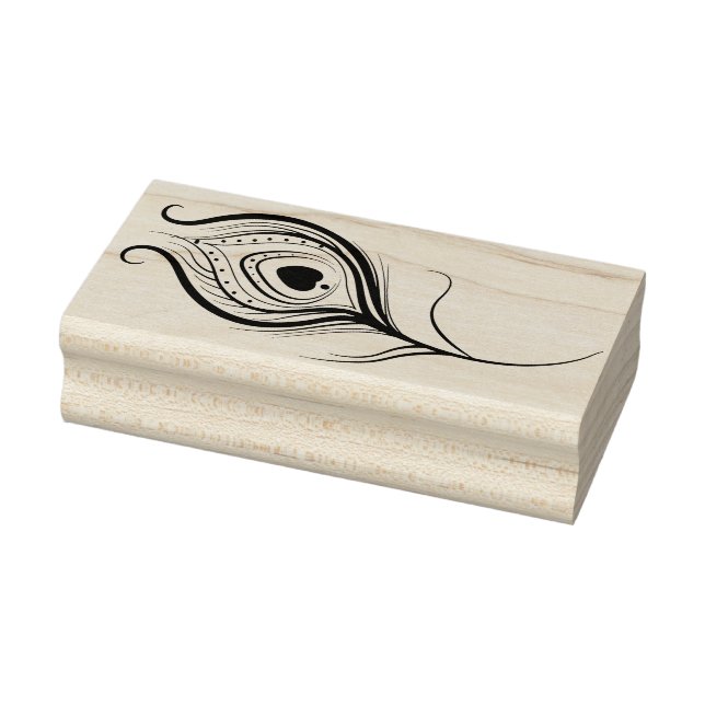 Create Your Own Peacock Feather Rubber Stamp (Stamp)