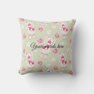 Create Your Own Peppermint Elephants Christmas Cushion