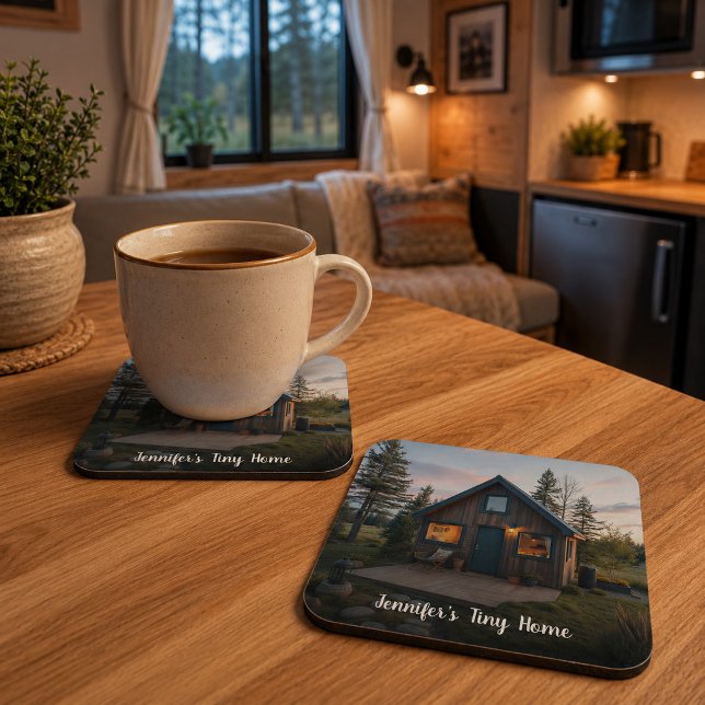 Create your own personal tiny home photo coaster (Create your own personal tiny home photo beverage coaster. Very nice coasters for tiny home owners.)