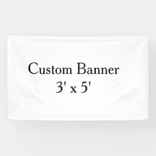 create your own personalise custom 3' x 5' banner