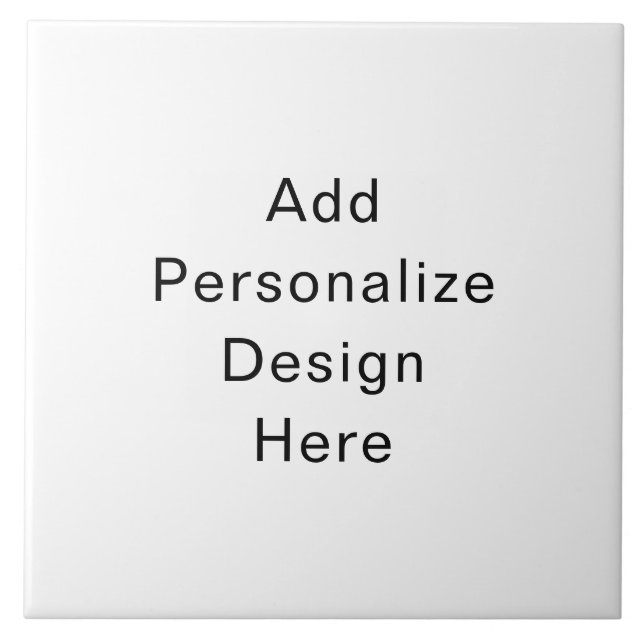 create your own personalise Large (6" X 6") Ceramic Tile (Front)