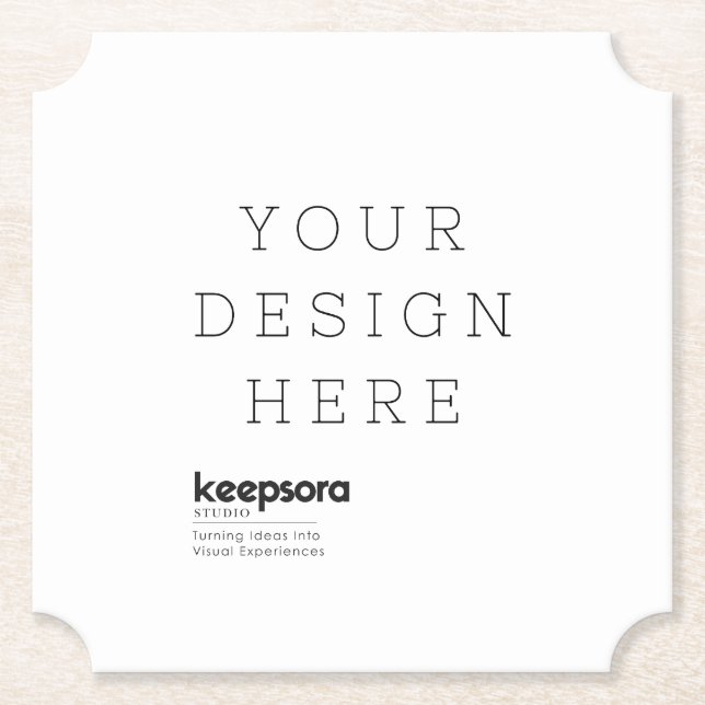 Create Your Own Personalise Paper Coaster (Front)