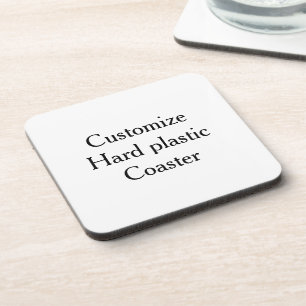 create your own personalise simple Hard plastic Coaster