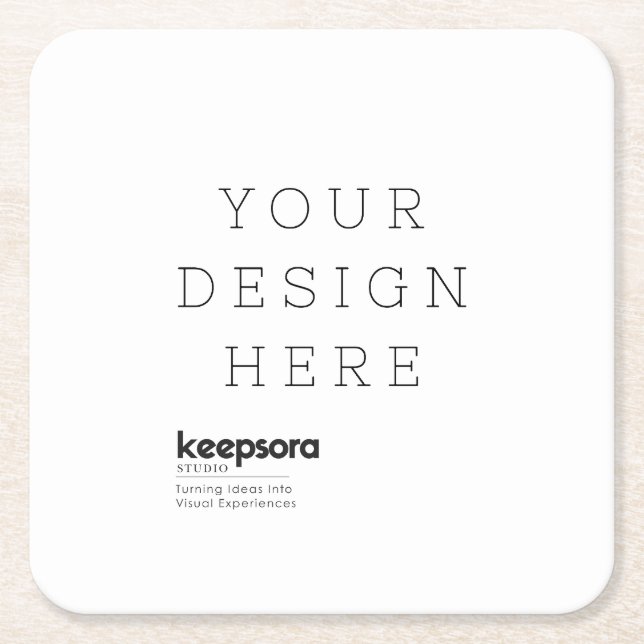 Create Your Own Personalise Square Paper Coaster (Front)