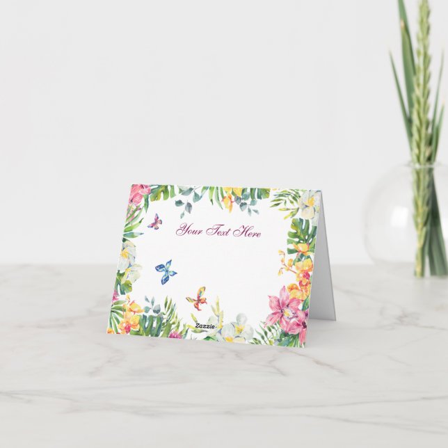Create Your Own personalise Thank You Card (Back)