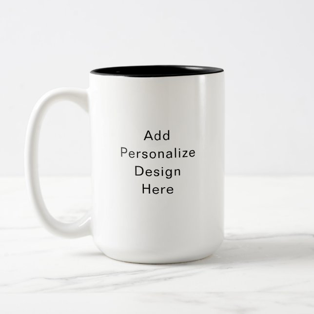 create your own personalise Two-Tone coffee mug (Left)