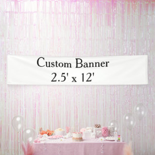 create your own personalise Vinyl 2.5' x 1 indoor Banner