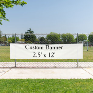 create your own personalise Vinyl 2.5' x 1 outdoor Banner