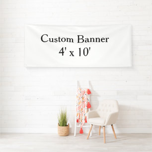 create your own personalise Vinyl 4' x 10' indoor Banner