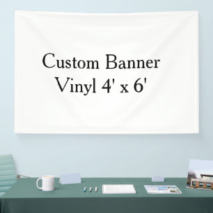 create your own personalise Vinyl 4' x 6' indoor Banner