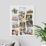 Create Your Own Personalised 12 Photo Collage Faux Canvas Print<br><div class="desc">Create your own personalised photo collage faux canvas print featuring 12 of your favourite pictures.</div>