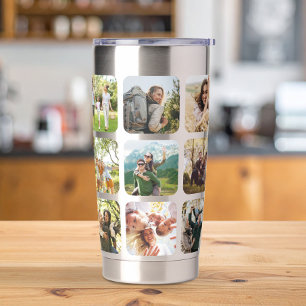 Create Your Own Personalised 15 Photo Collage Insulated Tumbler