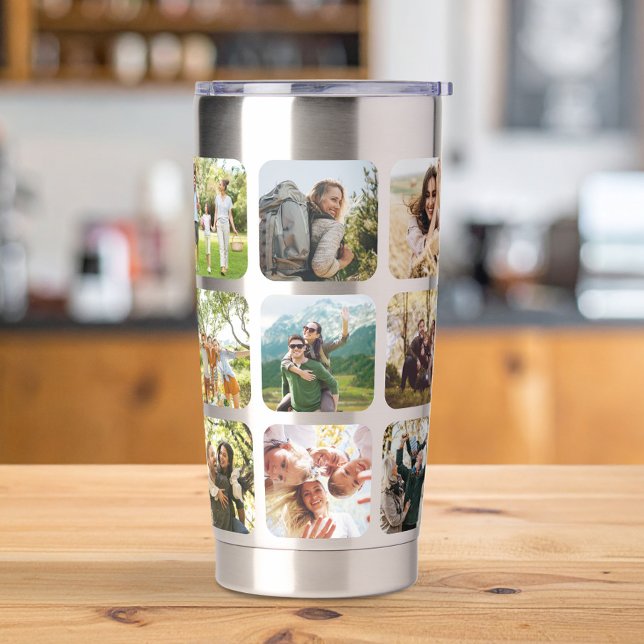 Create Your Own Personalised 15 Photo Collage Insulated Tumbler (Creator Uploaded)