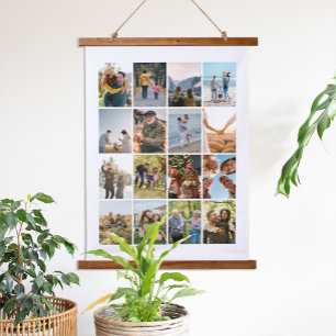 Create Your Own Personalised 16 Photo Collage Hanging Tapestry