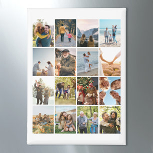 Create Your Own Personalised 16 Photo Collage Magnet
