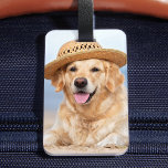 Create Your Own Personalised 2 Pet Photo Dog Luggage Tag<br><div class="desc">Custom photo luggage tag of your best friend. Create a fun gift to your favourite dog lover, dog mum or dog dad. Whether its Mothers day, Fathers day, a birthday or Christmas, these photo luggage tags make a perfect gift, and fun stocking stuffers! COPYRIGHT © 2020 Judy Burrows, Black Dog...</div>
