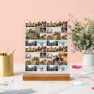 Create Your Own Personalised 32 Photo Collage Acrylic Sign