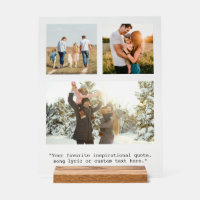 Create Your Own Personalised 3 Photo and Quote