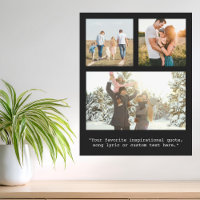 Create Your Own Personalised 3 Photo and Quote