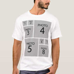 Create your own Personalised 8 PHOTO COLLAGE T-Shirt