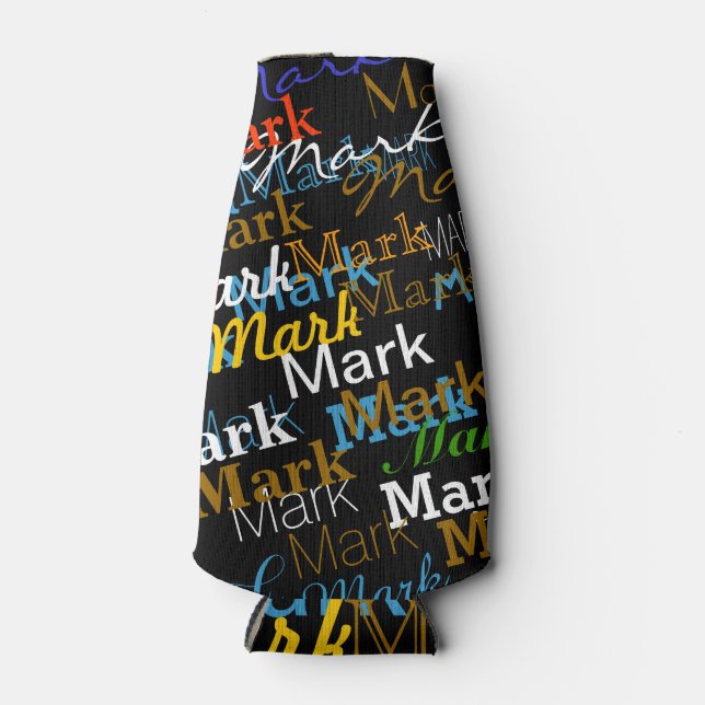 Create Your Own Personalised Black Bottle Cooler (Front)