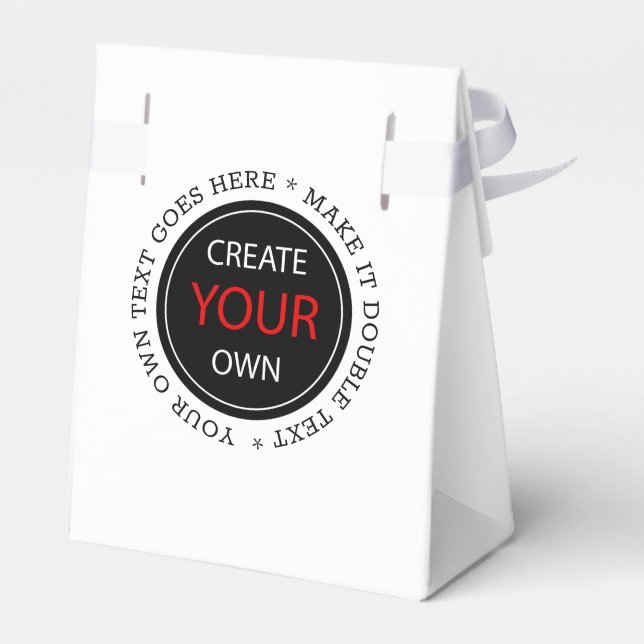 Create Your Own - Personalised, branded / Custom Favour Box (Back Side)