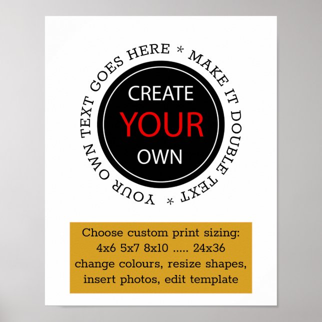 Create Your Own - Personalised, branded / Custom Poster (Front)